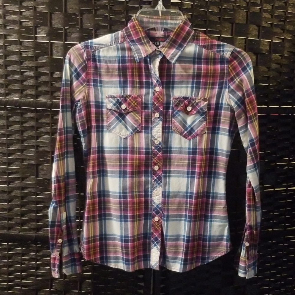 Eckored Multicolored Plaid L/S Shirt (🛍 Pick 6/$36)